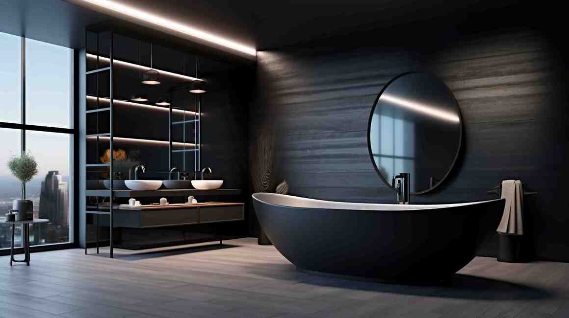 Modern bathroom material showcase